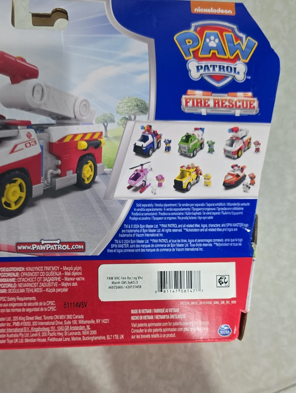 Paw Patrol Marshall Fire Rescue Truck - Red and White NWT